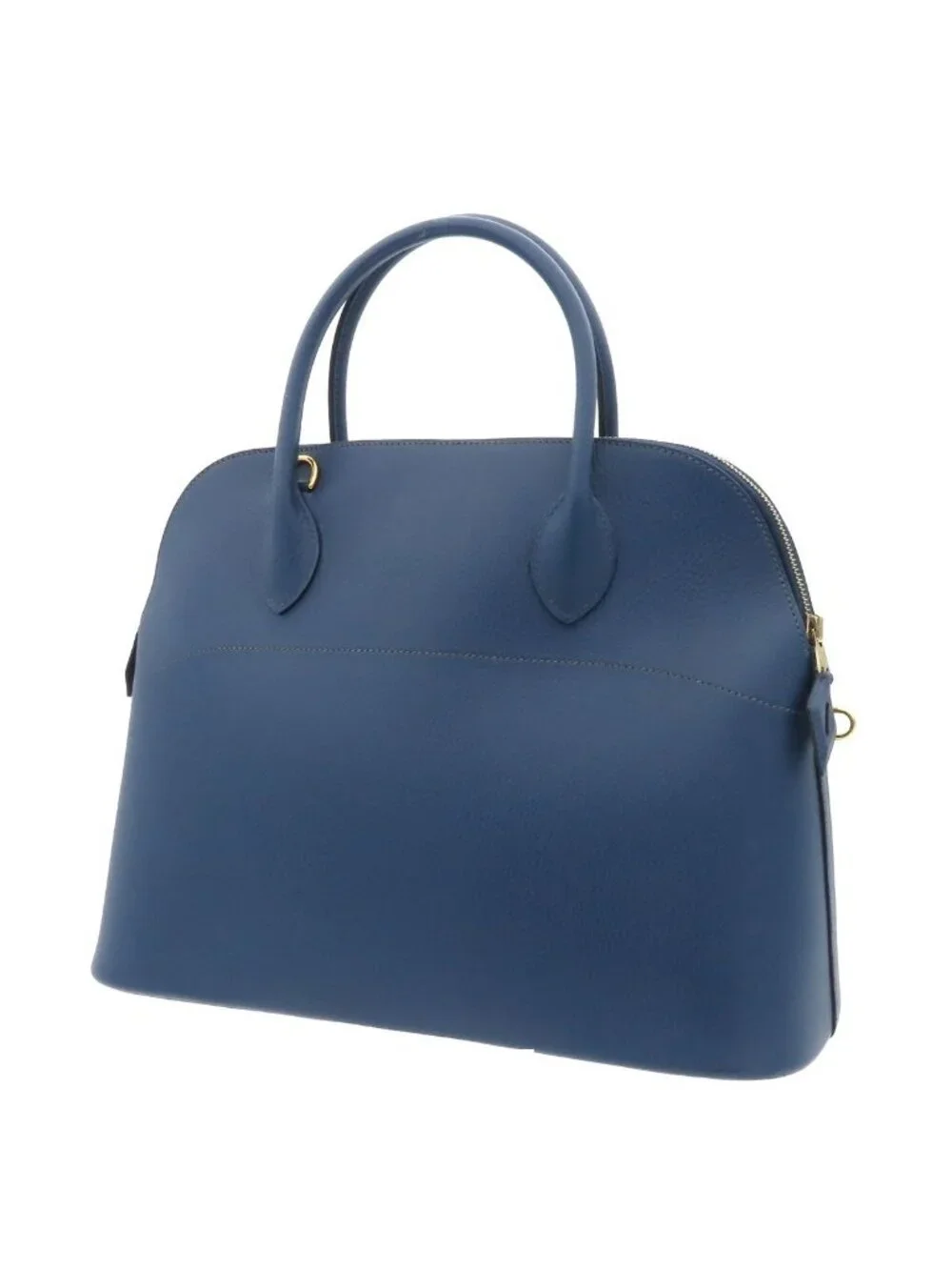 Hermes Bolide 35 Blue Gold Ardennes 2-Way Shoulder Bag